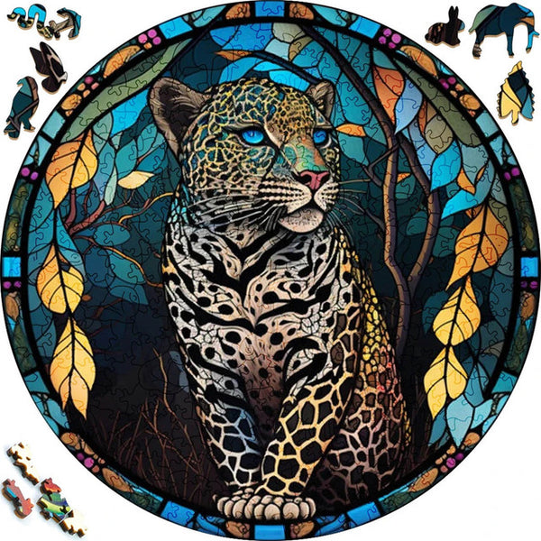 Wooden Puzzle - Evening Leopard