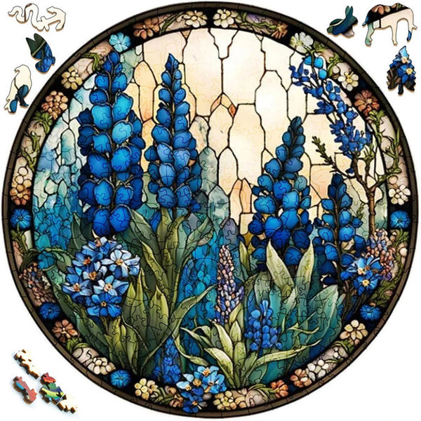 Wooden Puzzle - Blue Lavender