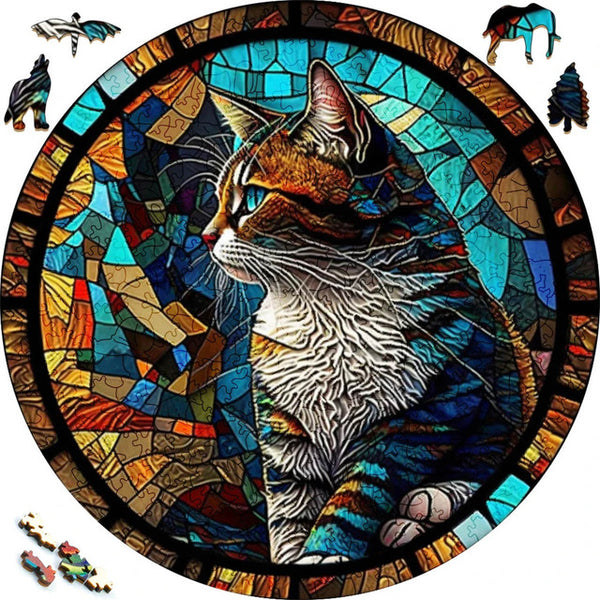 Wooden Puzzle - Cat Mosaic
