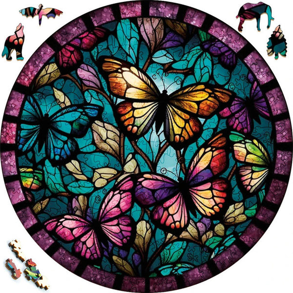 Wooden Puzzle - Butterfly Family