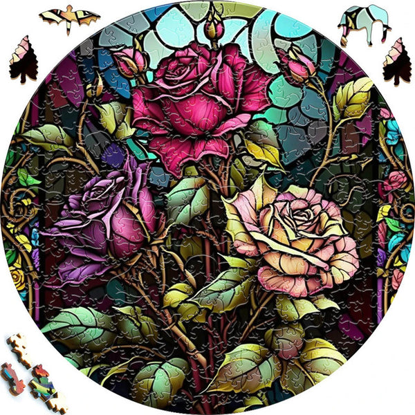Wooden Puzzle - Rose Trio