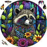 Wooden Puzzle - Raccoon in Nature