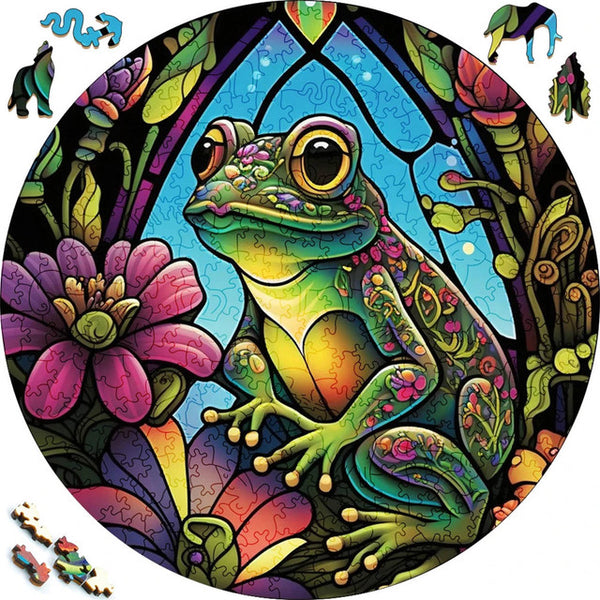 Wooden Puzzle - Frog in Nature