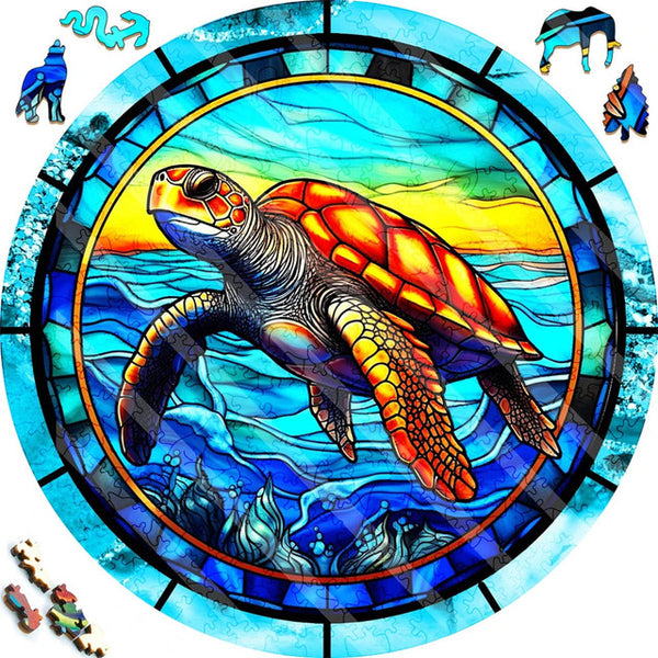 Wooden Puzzle - Rising Turtle