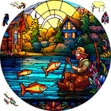 Wooden Puzzle - Village Fisherman