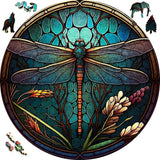 Wooden Puzzle - Blue Dragonfly
