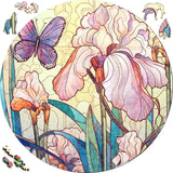 Wooden Puzzle - Light Orchids