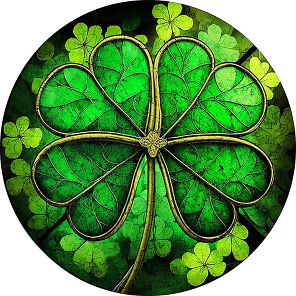 Wooden Puzzle - Lucky Clovers