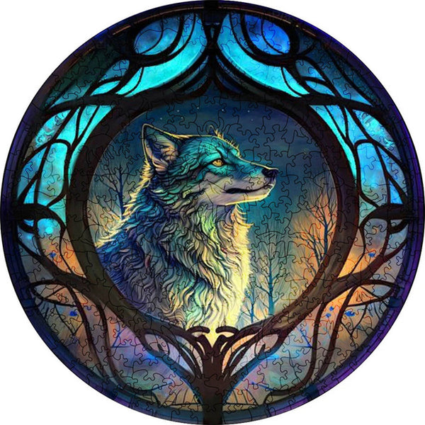 Wooden Puzzle - Winter Wolf