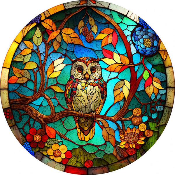 Wooden Puzzle - Owl on a Branch