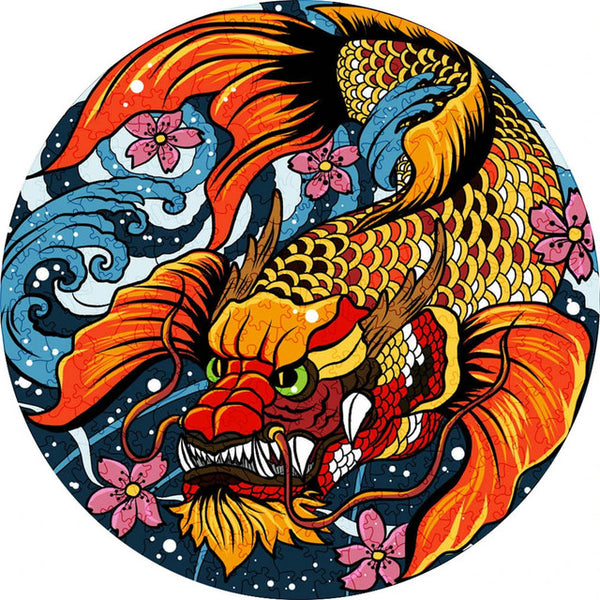 Wooden Puzzle - Dragonhead Fish