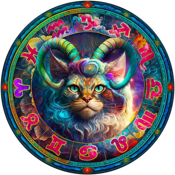 Wooden Puzzle - Aries Cat