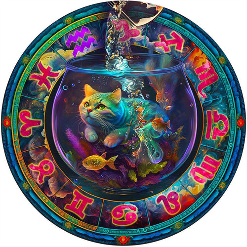 Wooden Puzzle - Aquarius Cat