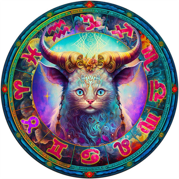 Wooden Puzzle - Taurus Cat