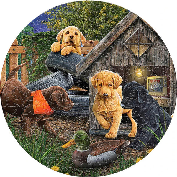 Wooden Puzzle - Dogs by the Shed