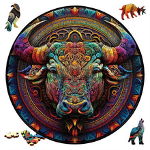 Load image into Gallery viewer, Wooden Puzzle - Colorful Bull