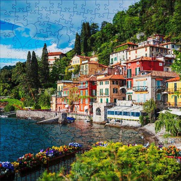 Wooden Puzzle - Lakeside Town