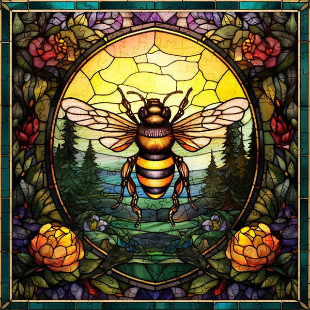 Wooden Puzzle - Bee in Nature
