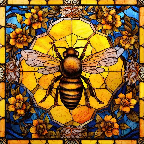 Wooden Puzzle - Sunset Bee