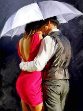 Load image into Gallery viewer, Paint by numbers | Lovers kissing | intermediate romance | Figured'Art