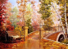 Load image into Gallery viewer, paint by numbers | Wooden Arch | advanced cities landscapes | FiguredArt