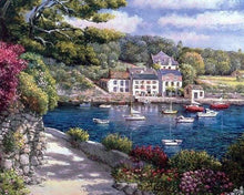 Load image into Gallery viewer, paint by numbers | Boats on the Mediterranean sea | advanced landscapes ships and boats | FiguredArt