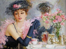 Load image into Gallery viewer, paint by numbers | Beautiful Courtesan | advanced flowers romance | FiguredArt