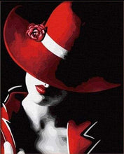 Load image into Gallery viewer, paint by numbers | Red Hat Girl | easy portrait | FiguredArt