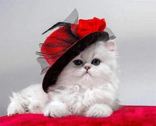 Load image into Gallery viewer, paint by numbers | Red Hat Cat | animals cats intermediate | FiguredArt