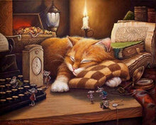 Load image into Gallery viewer, paint by numbers | Lazy cat | animals cats intermediate | FiguredArt