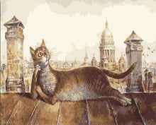 Load image into Gallery viewer, paint by numbers | Cat In Building | animals cats easy | FiguredArt