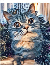 Load image into Gallery viewer, paint by numbers | Cat in Style | animals cats intermediate | FiguredArt