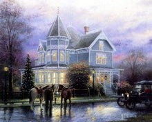 Load image into Gallery viewer, paint by numbers | Horses in front of the House | advanced landscapes | FiguredArt