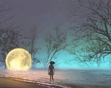 Load image into Gallery viewer, paint by numbers | Chasing The Moon | intermediate landscapes | FiguredArt