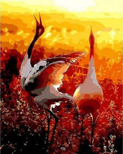 Load image into Gallery viewer, paint by numbers | Two cranes in the Sun | advanced animals birds cranes | FiguredArt