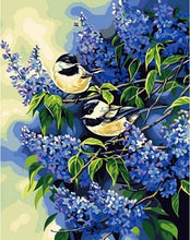 Load image into Gallery viewer, paint by numbers | Two birds on a Lilac branch | animals birds easy | FiguredArt