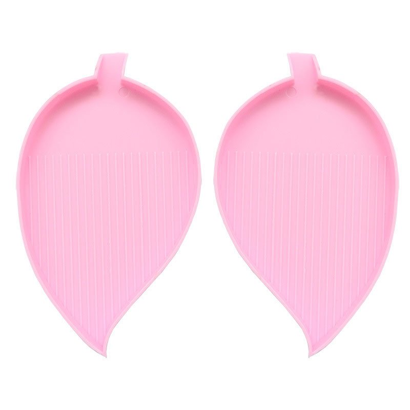 Diamond Painting 1 Pair of Organizational Trays Leaf Design Pink Accessories