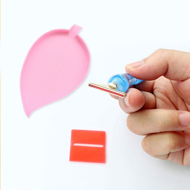 Diamond Painting 1 Pair of Organizational Trays Leaf Design Pink Accessories