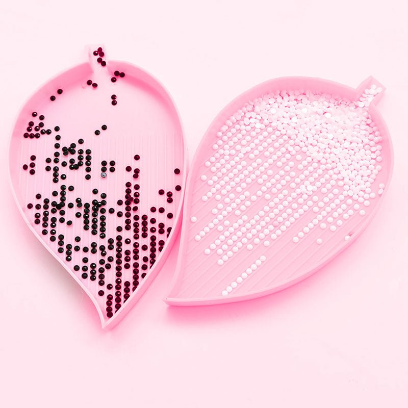 Diamond Painting 1 Pair of Organizational Trays Leaf Design Pink Accessories