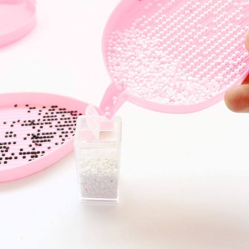 Diamond Painting 1 Pair of Organizational Trays Leaf Design Pink Accessories