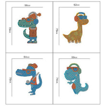 Load image into Gallery viewer, Diamond Painting Pendant Cool Dinosaurs 4-piece Set