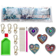 Load image into Gallery viewer, Diamond Painting Heart Pendant 5pc Set
