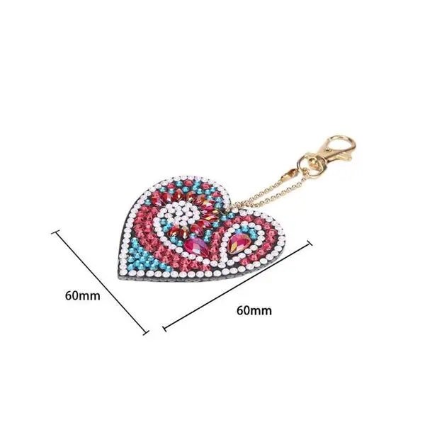 Diamond Painting Heart Pendant 5pc Set 5