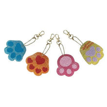 Load image into Gallery viewer, Diamond Painting Pendant Dog Paws 4 Piece Set