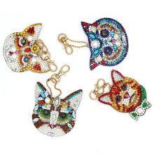 Load image into Gallery viewer, Diamond Painting Pendant Cats 4 piece Set