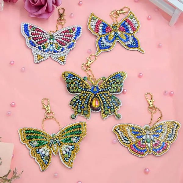 Diamond Painting Butterfly Charms Set of 5 Pieces
