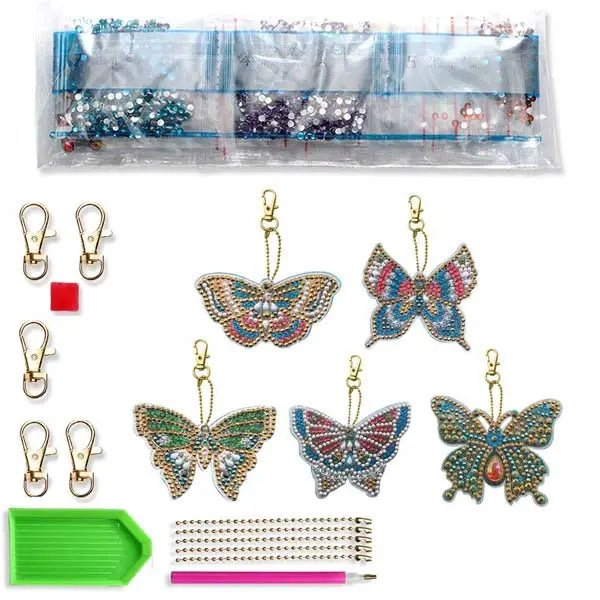 Diamond Painting Butterfly Charms Set of 5 Pieces