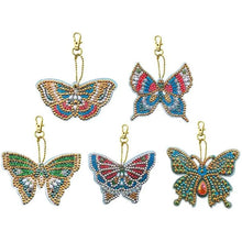 Load image into Gallery viewer, Diamond Painting Butterfly Charms Set of 5 Pieces