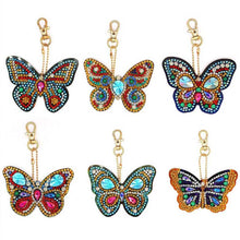 Load image into Gallery viewer, Diamond Painting Butterfly Pendant Set of 6