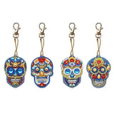 Diamond Painting Skull Pendant 4 Piece Set